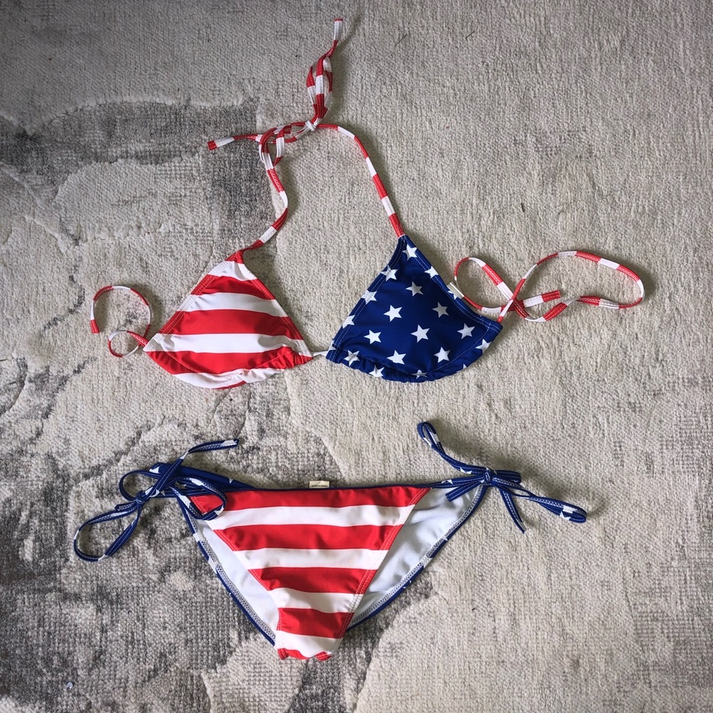 American Flag USA bikini bathing suit both pieces